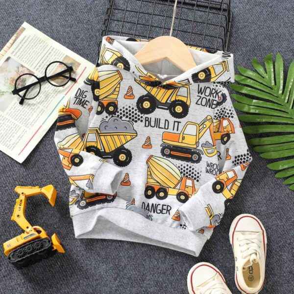 Construction Theme Hoodie Size 12/18 Months