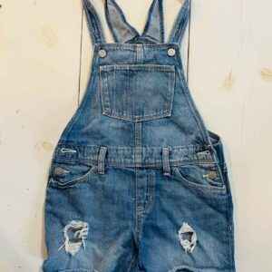 Old Navy Denim Distressed Shortalls Size 10/12 years