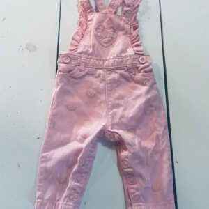 George pink Ruffled Overalls Size 3/6 Months