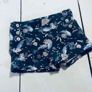 Whales and Oceans shorts Size 24 months.